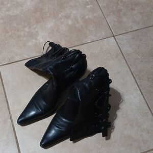 Black Lace-Up Women's Shoes